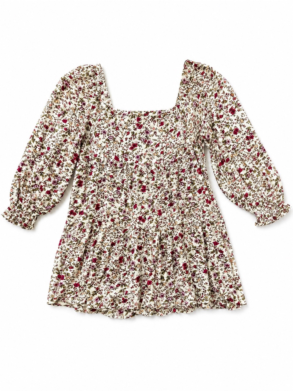 Patrons of Peace Floral Smocked Peasant Top